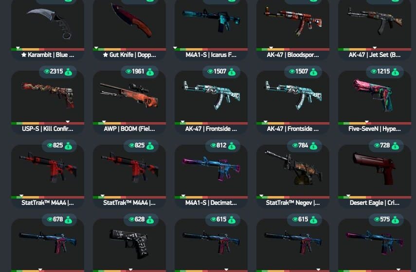 CS:GO skins worth thousands of dollars